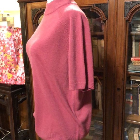 HOT PINK MOCKNECK SHORT SLEEVE SWEATER  - TOG SHOP XL GUC FLATTERI… - Picture 6 of 15